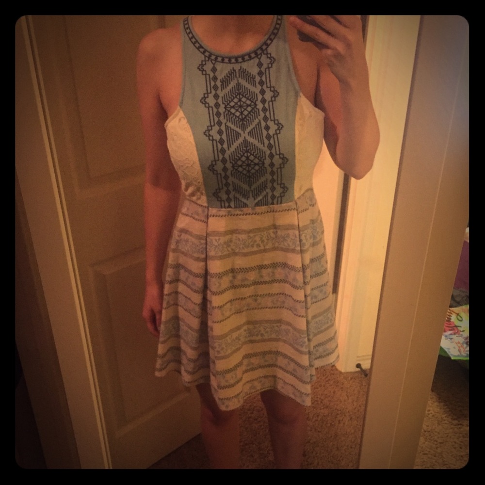 Aztec Multi-Fabric Dress